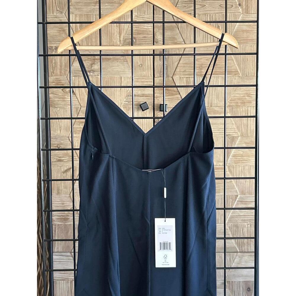 NWT Thakoon Womens Slip Dress 8 Midnight Navy Midi V Neck Sleeveless - Picture 3 of 7